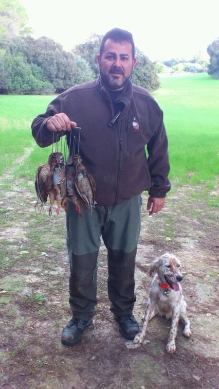 Valy con becadas y perdices